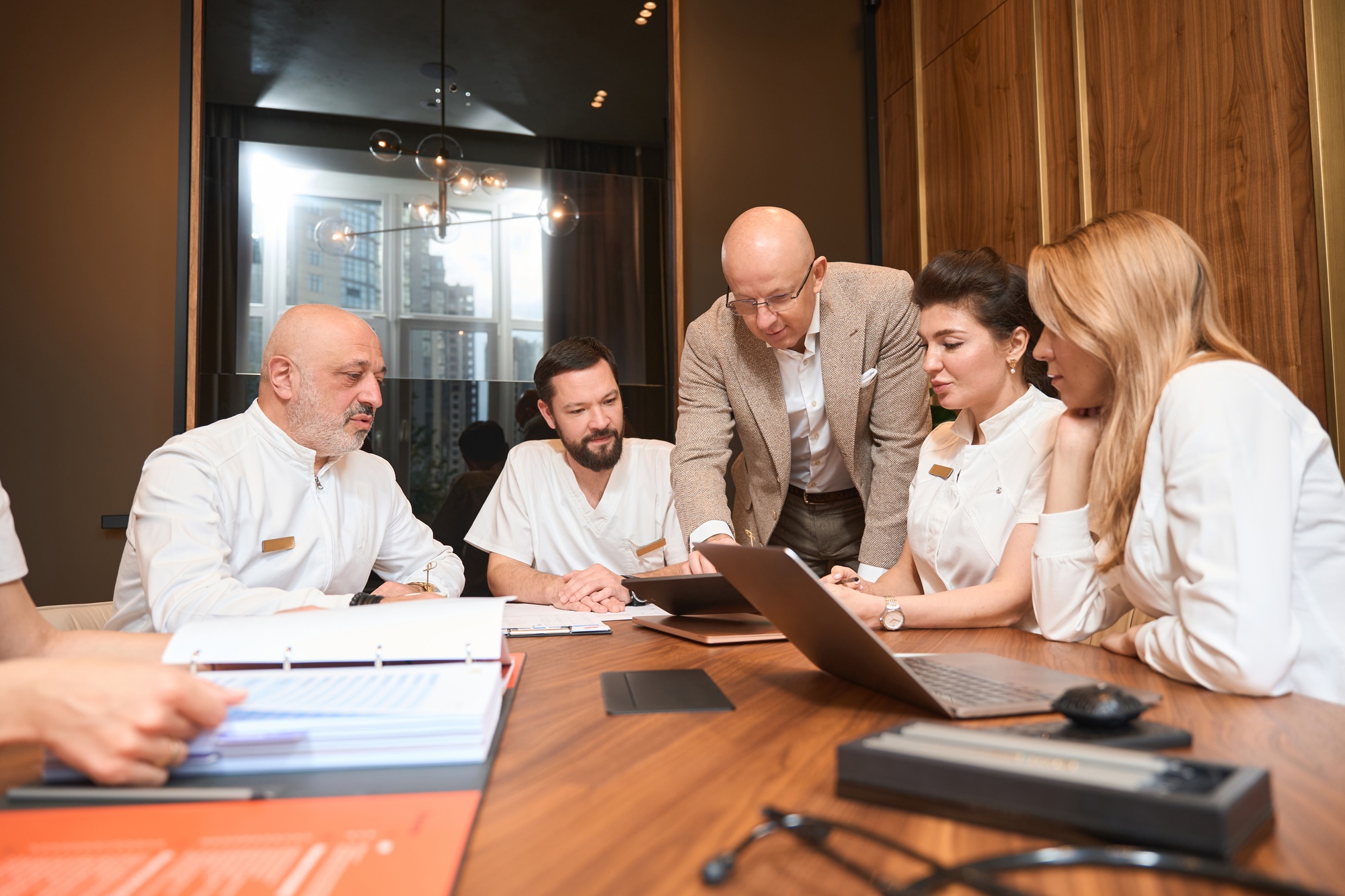 Meeting of doctors in a comfortable office